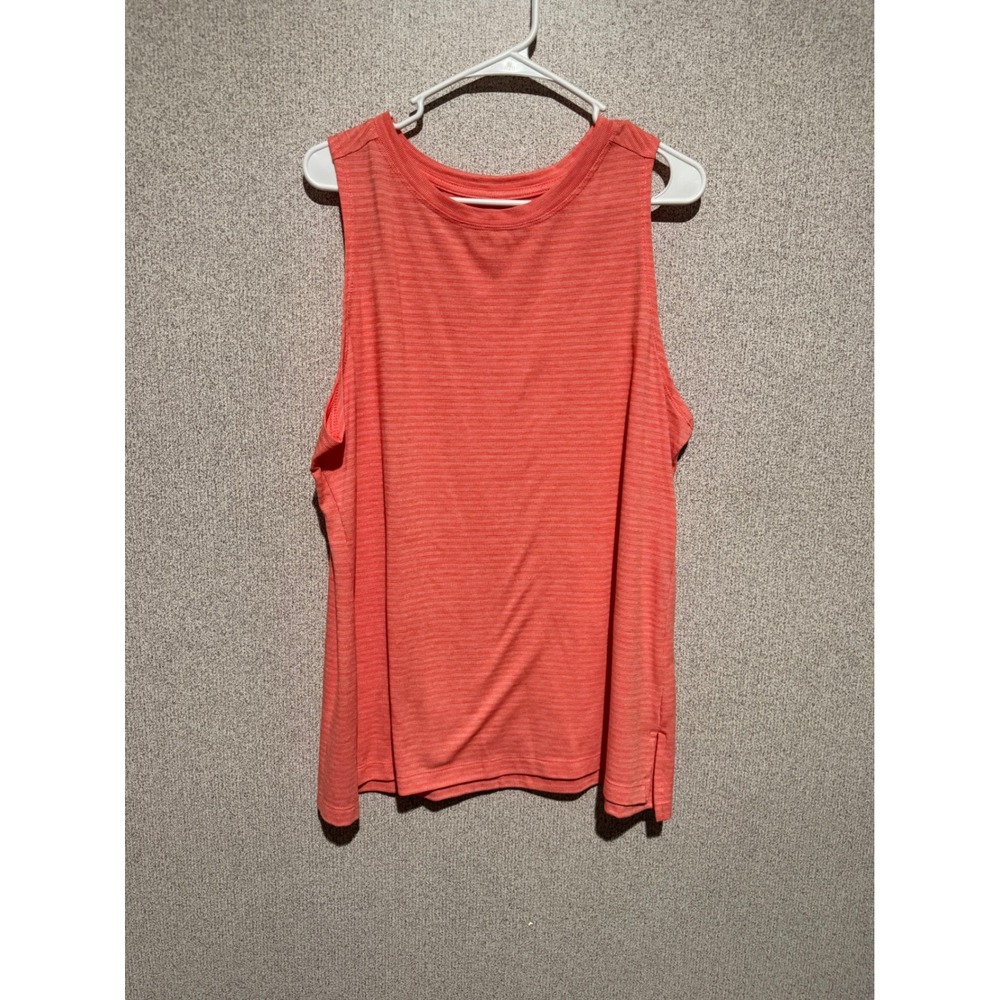 Athletic Works Womens XXL 2XG 20 Coral Orange Space Dye Sleeveless Tank Top